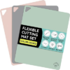 Flexible Plastic Cutting Board Set of 3 – Non-Slip, BPA-Free, Color-Coded Chopping Mats for Mea