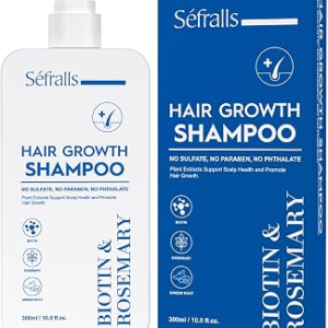 Biotin & Rosemary Shampoo for Hair Growth: Hair Loss Shampoo for Thinning Hair with Nutrient-Rich Natural Ingredients for Thicker Hair, Sulfate-Free, 10 fl oz