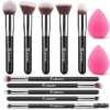 BEAKEY Makeup Brushes set with 2 Blending Sponges