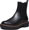 ATHLEFIT Low Heel Chelsea Platform Ankle Boots