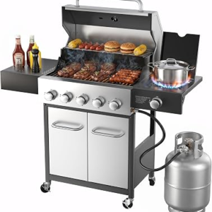 VERALUNE 68000 BTU 5-Burner Grill with Side Burner