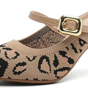 FXGOING Womens Pointed Closed Toe Heel Mules