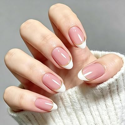 HELIVIVE French Tip Press On Nails