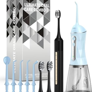 Electric Toothbrush and Water Flosser Combo Oral Clean Kit