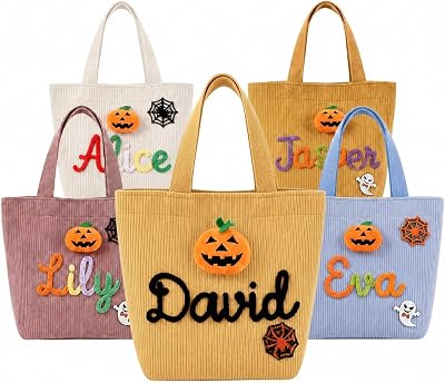 KEQHAULI Personalized Custom Corduroy Tote Bag