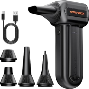 #1 Best Seller! WOLFBOX MF60 Compressed Air Duster, 3-Speed Adjustable, Electric, Cordless | 110,000 RPM