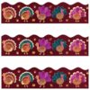 72 Ft Thanksgiving Turkey Bulletin Board Borders for Classroom Decoration, Turkey-2