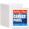 72 Pack Flat Canvases for Painting 8x10 Inch, Blank Paint Canvas Panel Bulk