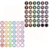 72Pcs Line up Spots for Classroom 4In Black White Floor Number Stickers