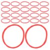 750pcs Silicone Rubber Bands for Hair Curling Perm Rods, Red