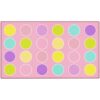 7.6x13.1 Ft Pastel Classroom Rug, Non Slip Floor Mat with 24 Seating Spots