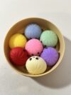 7pc Rainbow Scented Mini Squishy Silicone Dumplings Set with Bamboo Steamer