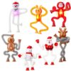 7 Pcs Christmas Pop Tubes Sensory Toys LED Light Up Pop Tubes