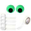 7 Pcs Halloween Mummy Door Decor Kit, Luminous Googly Eyes Crepe Paper Streamer