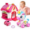 8-in-1 Musical Activity House Toys+Musical Unicorn Walking Toy