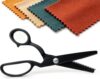 8-Inch Pinking Shears for Fabric Cutting, 5mm Triangle Tooth Zig Zag Scissors, Black Coated Stainless Steel Fabric Shears for Sewing, Quilting, Dressmaking,Seam Finishingand Crafts(PS-01)