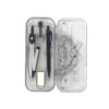 8-Piece Drawing Compass Ruler Kit, Transparent 15 cm Geometry Set