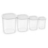 8-Piece Plastic Food Storage Container Set with Lids