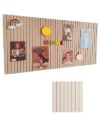 80 × 180 cm Large Modular Felt Bulletin Board, 6 Pack 9 mm Thick Ribbed Pin Board with Push Pins & Adhesive Mounting Tabs, Wall Organizer for Home Office, Classroom, Vision Board & Wall Décor, Camel