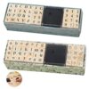 80 Pcs Alphabet Letter Stamps Set, Wooden Rubber Capital and Lowercase Letter Stamps for Handmade Projects, Scrapbooking, Journaling, with Ink Pads, 5.70 x 1.77 x 1.37 in