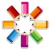 80 PCS Colorful Pencil Cutouts Classroom Bulletin Board Decor Name Tags