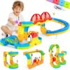 80PCS Electric Train Set, DIY 3D Cube Track, STEM Toy for Kids Ages 3-8