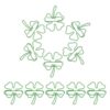 80pcs Green Four Leaf Clover Metal Paper Clips for Office and Crafts