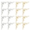 80pcs Vintage Metal Corner Protectors for Scrapbooking Albums Iron