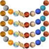 Lincia 4 Pcs Outer Space Banner Galaxy Solar System Hanging Garland Planet Theme Space Party Decorations for First Trip Around The Sun Bedroom Birthday Decorations