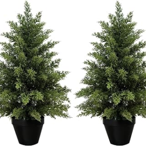 MAVIS’S DIARY 2 Pack 2Ft Artificial Cedar Trees