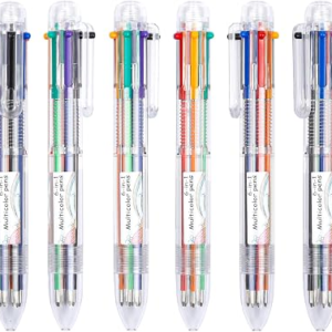 Shuttle Art Multicolor Pens, 23 Pack 6-in-1 0.7mm Retractable Ballpoint Pens for Office School Supplies Students Children Gift