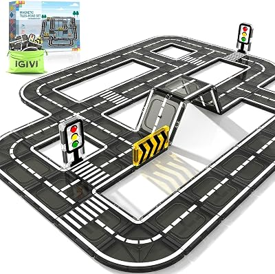 IGIVI Magnetic Tiles Road Set