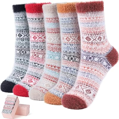 ICEIVY I5 Pair Winter Cozy Socks