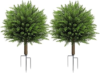 LUCEALBERI 2 Pack Outdoor Artificial Cedar Topiary Ball Trees