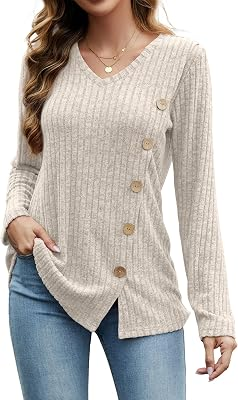 Sweaters for Women Long Sleeve Shirts Lightweight Sweatshirt