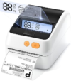 Phomemo Shipping Label Printer with Screen and Built-in Label Bin | D421R 4×6 Bluetooth Thermal Printer with RFID auto detection, real-time paper display, Compatible with iPhone, Android