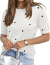 APROLIVE Womens Short Sleeve Sweater