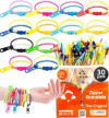 UpBrands 30 Pack Fidget Zipper Bracelets for Kids – Wearable Sensory Toys for Classroom Rewards, Party Favors & Non-Candy Easter Egg Fillers