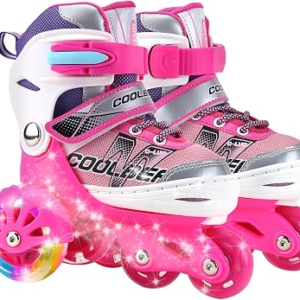 Adjustable Roller Skates for Girls and Women, All 8 Wheels of Girl’s Skates Shine, Safe and Fun Illuminating for Kids