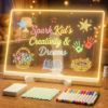 Girl Gifts Boy Gifts – Warm Led Drawing Board for Kids, 17″ Flicker-Free Led Note Board with Upgrade Bracket, Soft Light Board with 12 Markers, Holiday Gifts for Kids Ages 3-12