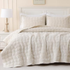 DOWNCOOL 3 Pieces Velvet Quilt Set