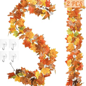 HELIMOTO 2Pack 11.8FT Fall Garland