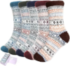 SISOSOCK 5 Pairs Fluffy Cozy Socks