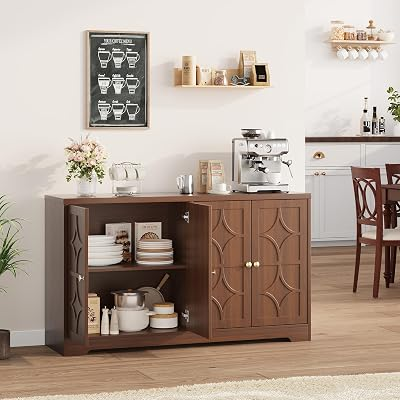 IDEALHOUSE 56" Buffet Sideboard Cabinet