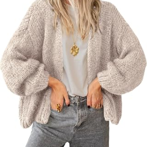 BTFBM Cardigan Sweaters for Women Fall Fashion Clothes 2026,Apricot,S