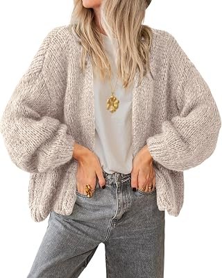 BTFBM Cardigan Sweaters for Women Fall Fashion Clothes 2026,Apricot,S