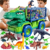 GUMINNARA 22 In 1 Toddler T-Rex Dinosaur Truck Toy Set