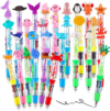 BESARME Fun Pens Marine Animals 30-Pack 4-in-1 Multicolor Ballpoint Pens | Back to school supplies bulk, goodie bag stuffers, birthday gifts , prizes for kids classroom