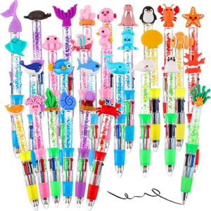 BESARME Fun Pens Marine Animals 30-Pack 4-in-1 Multicolor Ballpoint Pens | Back to school supplies bulk, goodie bag stuffers, birthday gifts , prizes for kids classroom