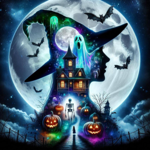 Ekuxom Halloween Diamond Painting for Adults-Moon Witch Diamond Art Kits